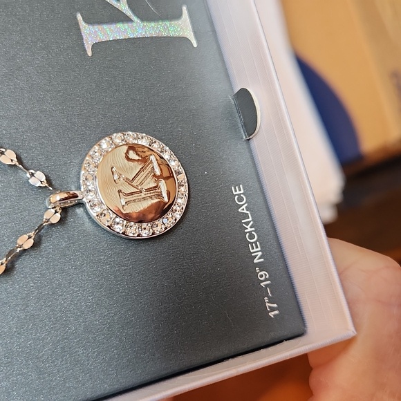 Mixit Luxe Initial K Sparkling Chain With Earrings - Picture 3 of 3